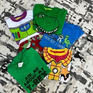 Adorable 5 Toy Story & 1 T-Rex T-Shirts!